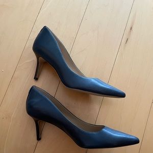 Ralph Lauren, Navy Leather, High Heeled Shoes